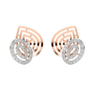 Journi Round Diamond Stud Earrings